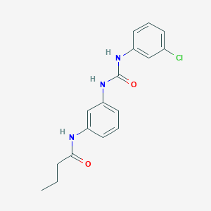 N-(3-{[(3-chloroanilino)carbonyl]amino}phenyl)butanamide