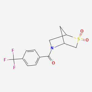 (2,2-Dioxido-2-thia-5-azabicyclo[2.2.1]heptan-5-yl)(4-(trifluoromethyl)phenyl)methanone