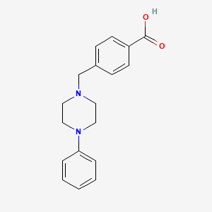 molecular formula C18H20N2O2 B2673542 4-[(4-phenylpiperazin-1-yl)methyl]benzoic Acid CAS No. 358678-81-6