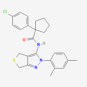 1-(4-chlorophenyl)-N-(2-(2,4-dimethylphenyl)-4,6-dihydro-2H-thieno[3,4-c]pyrazol-3-yl)cyclopentanecarboxamide