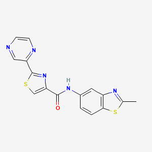 molecular formula C16H11N5OS2 B2673563 N-(2-甲基苯并[d]噻唑-5-基)-2-(吡啶-2-基)噻唑-4-甲酰胺 CAS No. 1235015-93-6