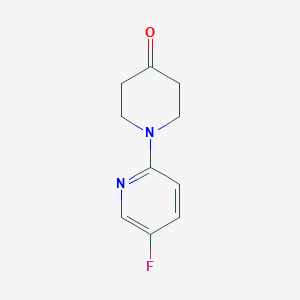molecular formula C10H11FN2O B2673565 1-(5-Fluoropyridin-2-yl)piperidin-4-one CAS No. 1057263-72-5