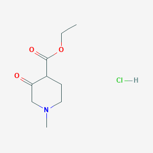 molecular formula C9H16ClNO3 B2673568 Ethyl 1-methyl-3-oxopiperidine-4-carboxylate hydrochloride CAS No. 58020-12-5