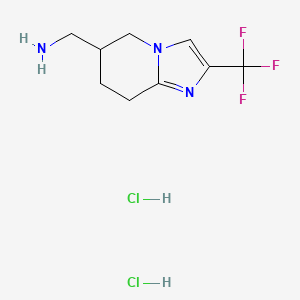 [2-(Trifluoromethyl)-5,6,7,8-tetrahydroimidazo[1,2-a]pyridin-6-yl]methanamine;dihydrochloride