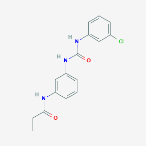 molecular formula C16H16ClN3O2 B267357 N-(3-{[(3-chloroanilino)carbonyl]amino}phenyl)propanamide 