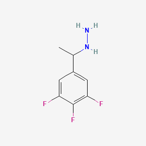 molecular formula C8H9F3N2 B2673573 1-(3,4,5-Trifluorophenyl)ethylhydrazine CAS No. 1314913-88-6