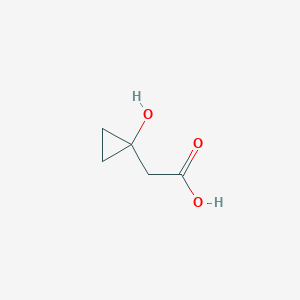 molecular formula C5H8O3 B2673575 2-(1-Hydroxycyclopropyl)acetic acid CAS No. 933752-85-3