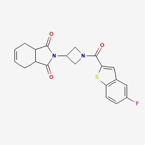 molecular formula C20H17FN2O3S B2673576 2-(1-(5-fluorobenzo[b]thiophene-2-carbonyl)azetidin-3-yl)-3a,4,7,7a-tetrahydro-1H-isoindole-1,3(2H)-dione CAS No. 1795362-90-1