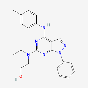 2-(ethyl{4-[(4-methylphenyl)amino]-1-phenyl-1H-pyrazolo[3,4-d]pyrimidin-6-yl}amino)ethanol