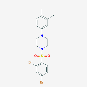 1-((2,4-Dibromophenyl)sulfonyl)-4-(3,4-dimethylphenyl)piperazine