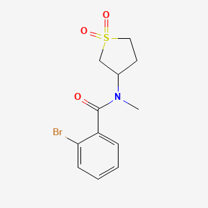 molecular formula C12H14BrNO3S B2673582 2-bromo-N-(1,1-dioxidotetrahydrothiophen-3-yl)-N-methylbenzamide CAS No. 896020-91-0
