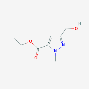molecular formula C8H12N2O3 B2673588 Ethyl 3-(hydroxymethyl)-1-methyl-1H-pyrazole-5-carboxylate CAS No. 199480-28-9