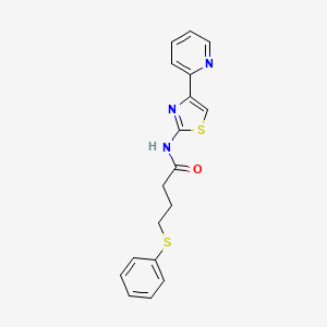 4-(phenylsulfanyl)-N-[4-(pyridin-2-yl)-1,3-thiazol-2-yl]butanamide