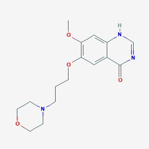 molecular formula C16H21N3O4 B026736 7-Methoxy-6-(3-morpholin-4-ylpropoxy)quinazolin-4(3H)-one CAS No. 199327-61-2