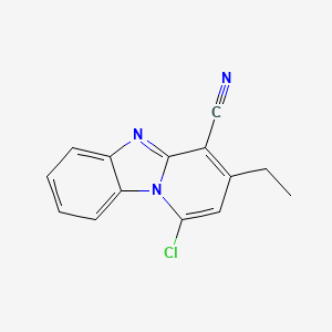 molecular formula C14H10ClN3 B2673600 1-氯-3-乙基吡啶并[1,2-a]苯并咪唑-4-碳腈 CAS No. 750598-94-8