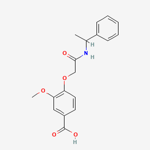 3-Methoxy-4-{2-oxo-2-[(1-phenylethyl)amino]ethoxy}benzoic acid