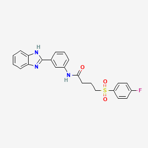 N-(3-(1H-benzo[d]imidazol-2-yl)phenyl)-4-((4-fluorophenyl)sulfonyl)butanamide