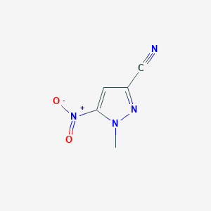 molecular formula C5H4N4O2 B2673617 1-甲基-5-硝基-1H-吡唑-3-碳腈 CAS No. 1245772-35-3