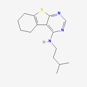 molecular formula C15H21N3S B2673618 N-(3-methylbutyl)-5,6,7,8-tetrahydro[1]benzothieno[2,3-d]pyrimidin-4-amine CAS No. 303796-64-7