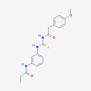 N-[3-({[(4-methoxyphenyl)acetyl]carbamothioyl}amino)phenyl]propanamide