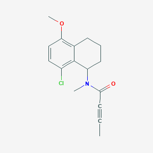 molecular formula C16H18ClNO2 B2673632 N-(8-Chloro-5-methoxy-1,2,3,4-tetrahydronaphthalen-1-yl)-N-methylbut-2-ynamide CAS No. 2411307-59-8