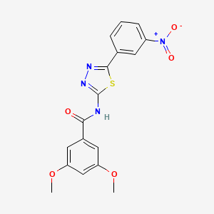 molecular formula C17H14N4O5S B2673639 3,5-二甲氧基-N-[5-(3-硝基苯基)-1,3,4-噻二唑-2-基]苯甲酰胺 CAS No. 391227-49-9