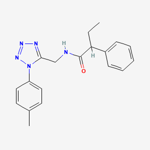 2-phenyl-N-((1-(p-tolyl)-1H-tetrazol-5-yl)methyl)butanamide
