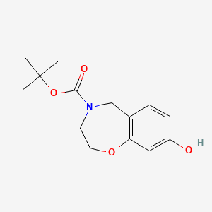 molecular formula C14H19NO4 B2673647 叔丁基8-羟基-2,3,4,5-四氢-1,4-苯并噁唑啉-4-羧酸酯 CAS No. 1167416-21-8