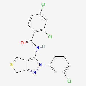 2,4-dichloro-N-[2-(3-chlorophenyl)-4,6-dihydrothieno[3,4-c]pyrazol-3-yl]benzamide