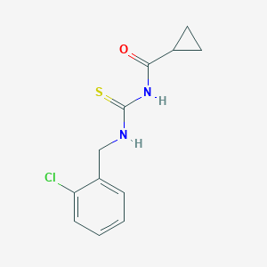 molecular formula C12H13ClN2OS B267366 N-[(2-chlorobenzyl)carbamothioyl]cyclopropanecarboxamide 