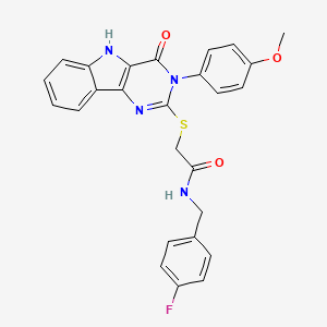 N-(4-fluorobenzyl)-2-((3-(4-methoxyphenyl)-4-oxo-4,5-dihydro-3H-pyrimido[5,4-b]indol-2-yl)thio)acetamide