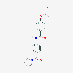 molecular formula C22H26N2O3 B267367 4-sec-butoxy-N-[4-(1-pyrrolidinylcarbonyl)phenyl]benzamide 