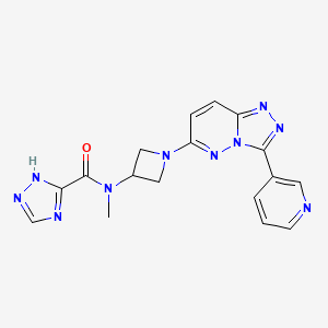 molecular formula C17H16N10O B2673670 N-Methyl-N-[1-(3-pyridin-3-yl-[1,2,4]triazolo[4,3-b]pyridazin-6-yl)azetidin-3-yl]-1H-1,2,4-triazole-5-carboxamide CAS No. 2379986-53-3