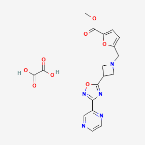 Methyl 5-((3-(3-(pyrazin-2-yl)-1,2,4-oxadiazol-5-yl)azetidin-1-yl)methyl)furan-2-carboxylate oxalate