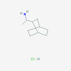 molecular formula C10H20ClN B2673674 1-{Bicyclo[2.2.2]octan-2-yl}ethan-1-amine hydrochloride CAS No. 24493-12-7