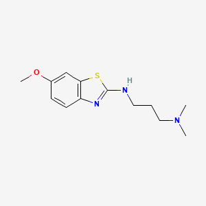 molecular formula C13H20ClN3OS B2673681 N-(6-methoxy-1,3-benzothiazol-2-yl)-N',N'-dimethylpropane-1,3-diamine CAS No. 1421456-67-8