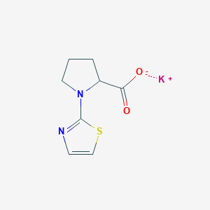 molecular formula C8H9KN2O2S B2673683 Potassium 1-(1,3-thiazol-2-yl)pyrrolidine-2-carboxylate CAS No. 1231949-74-8