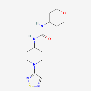 molecular formula C13H21N5O2S B2673685 1-(1-(1,2,5-thiadiazol-3-yl)piperidin-4-yl)-3-(tetrahydro-2H-pyran-4-yl)urea CAS No. 2034379-94-5
