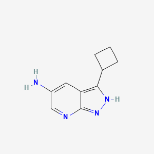 1H-Pyrazolo[3,4-b]pyridin-5-amine, 3-cyclobutyl-