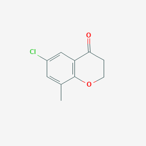 molecular formula C10H9ClO2 B2673697 6-chloro-8-methyl-3,4-dihydro-2H-1-benzopyran-4-one CAS No. 76301-90-1