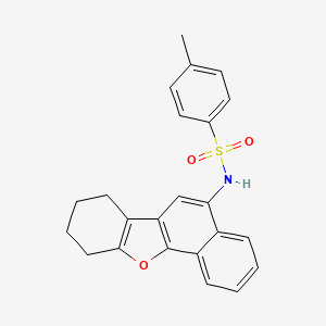 molecular formula C23H21NO3S B2673706 4-methyl-N-(7,8,9,10-tetrahydronaphtho[1,2-b][1]benzofuran-5-yl)benzenesulfonamide CAS No. 301315-66-2