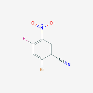 molecular formula C7H2BrFN2O2 B2673709 2-Bromo-4-fluoro-5-nitrobenzonitrile CAS No. 1379371-66-0