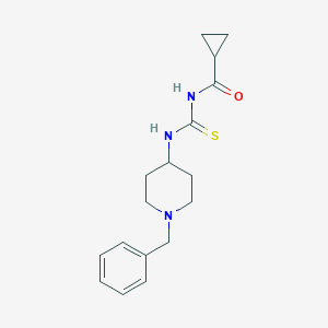 molecular formula C17H23N3OS B267371 N-[(1-benzylpiperidin-4-yl)carbamothioyl]cyclopropanecarboxamide 