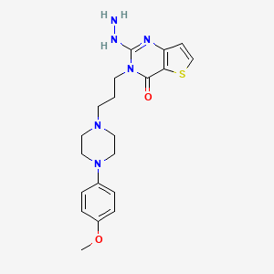 molecular formula C20H26N6O2S B2673712 2-Hydrazinyl-3-[3-[4-(4-methoxyphenyl)piperazin-1-yl]propyl]thieno[3,2-d]pyrimidin-4-one CAS No. 892276-21-0