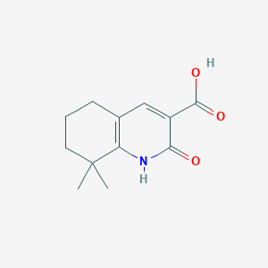 molecular formula C12H15NO3 B2673714 8,8-Dimethyl-2-oxo-1,2,5,6,7,8-hexahydro-quinoline-3-carboxylic acid CAS No. 1145748-43-1