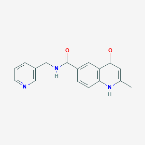 molecular formula C17H15N3O2 B2673724 4-hydroxy-2-methyl-N-(pyridin-3-ylmethyl)quinoline-6-carboxamide CAS No. 950241-81-3