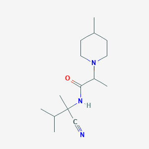 N-(1-cyano-1,2-dimethylpropyl)-2-(4-methylpiperidin-1-yl)propanamide