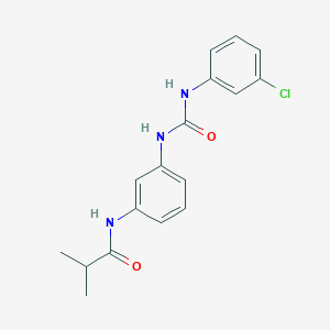 molecular formula C17H18ClN3O2 B267374 N-(3-{[(3-chloroanilino)carbonyl]amino}phenyl)-2-methylpropanamide 