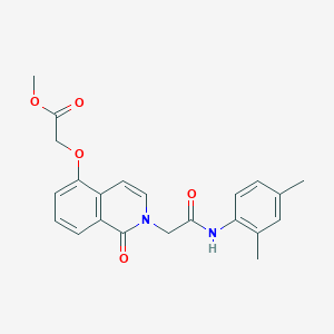molecular formula C22H22N2O5 B2673741 Methyl 2-[2-[2-(2,4-dimethylanilino)-2-oxoethyl]-1-oxoisoquinolin-5-yl]oxyacetate CAS No. 868224-94-6