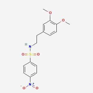 molecular formula C16H18N2O6S B2673743 (2-(3,4-Dimethoxyphenyl)ethyl)((4-nitrophenyl)sulfonyl)amine CAS No. 321706-24-5